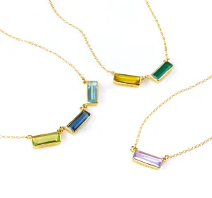 Birthstone Bar Necklace for Mom : Adira Series