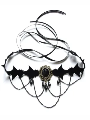 Black Latest Halloween Gemstone Necklace