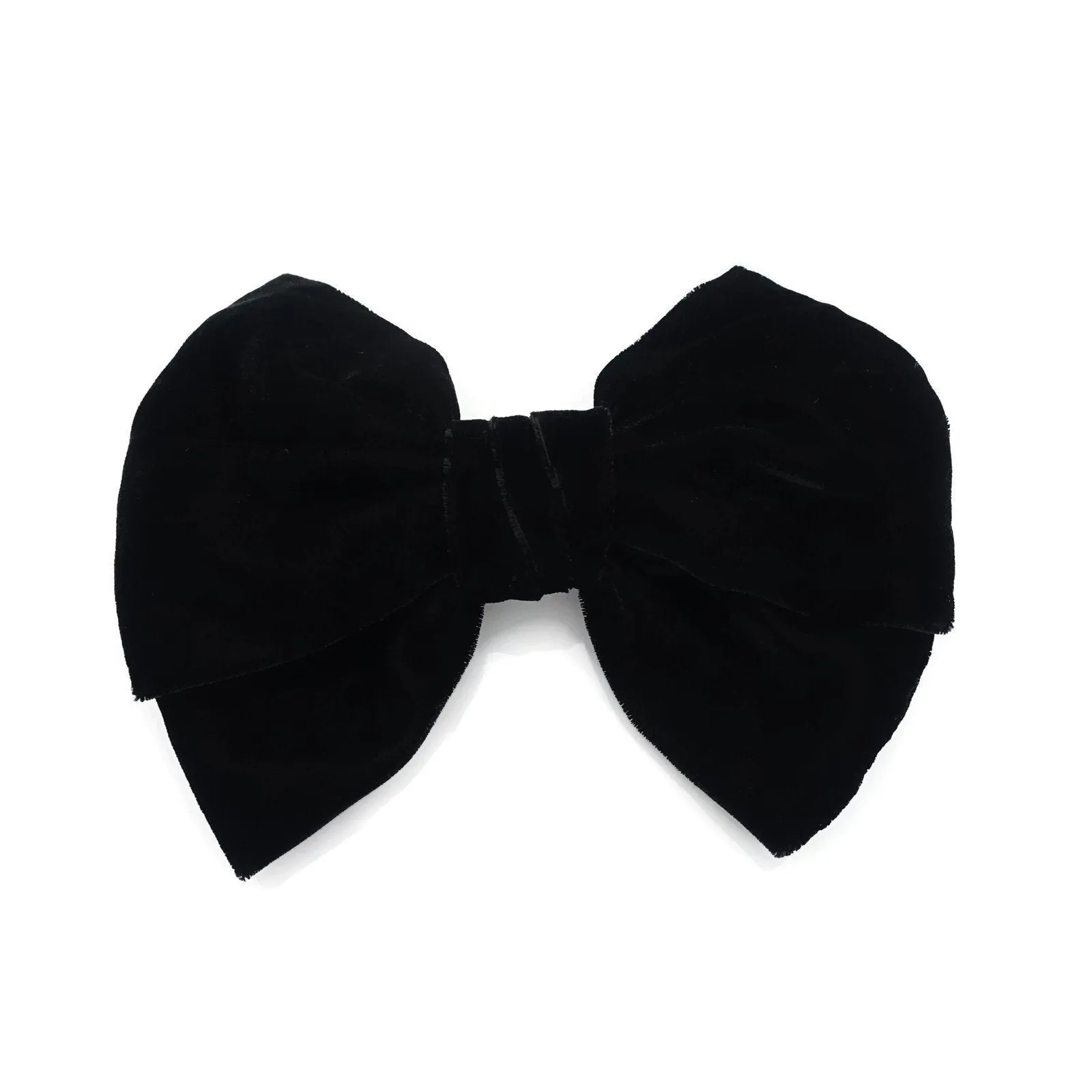 Black Silk Velvet hair bow barrette  Layered French Hair Barrette hair accessories for women