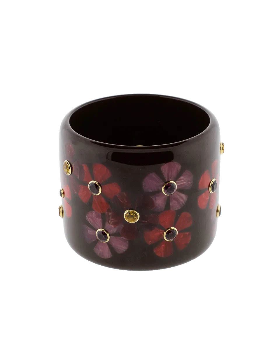 Burgundy Brown And Red Bakelite Bangle