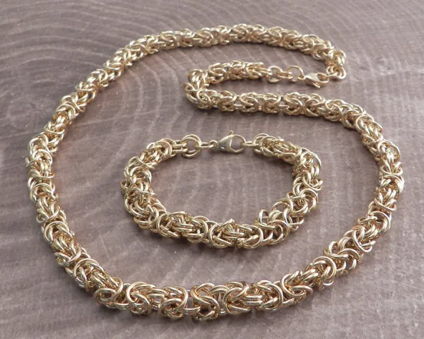 Byzantine Rope Stainless Steel Wallet Chain