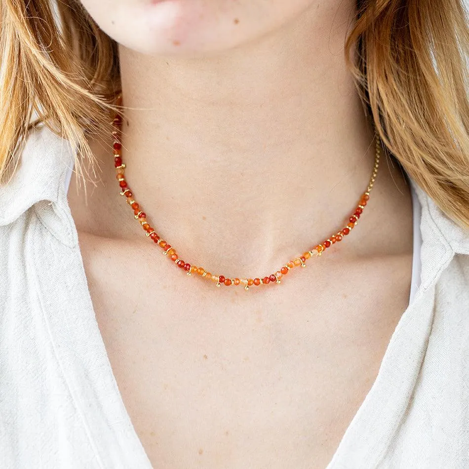 Carnelian Gemstone Necklace