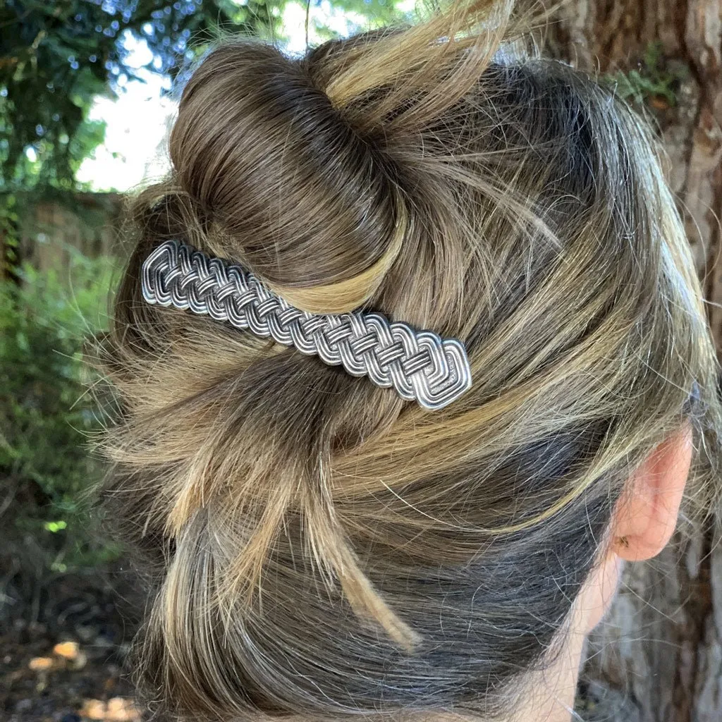 Celtic Braid Bar Barrette