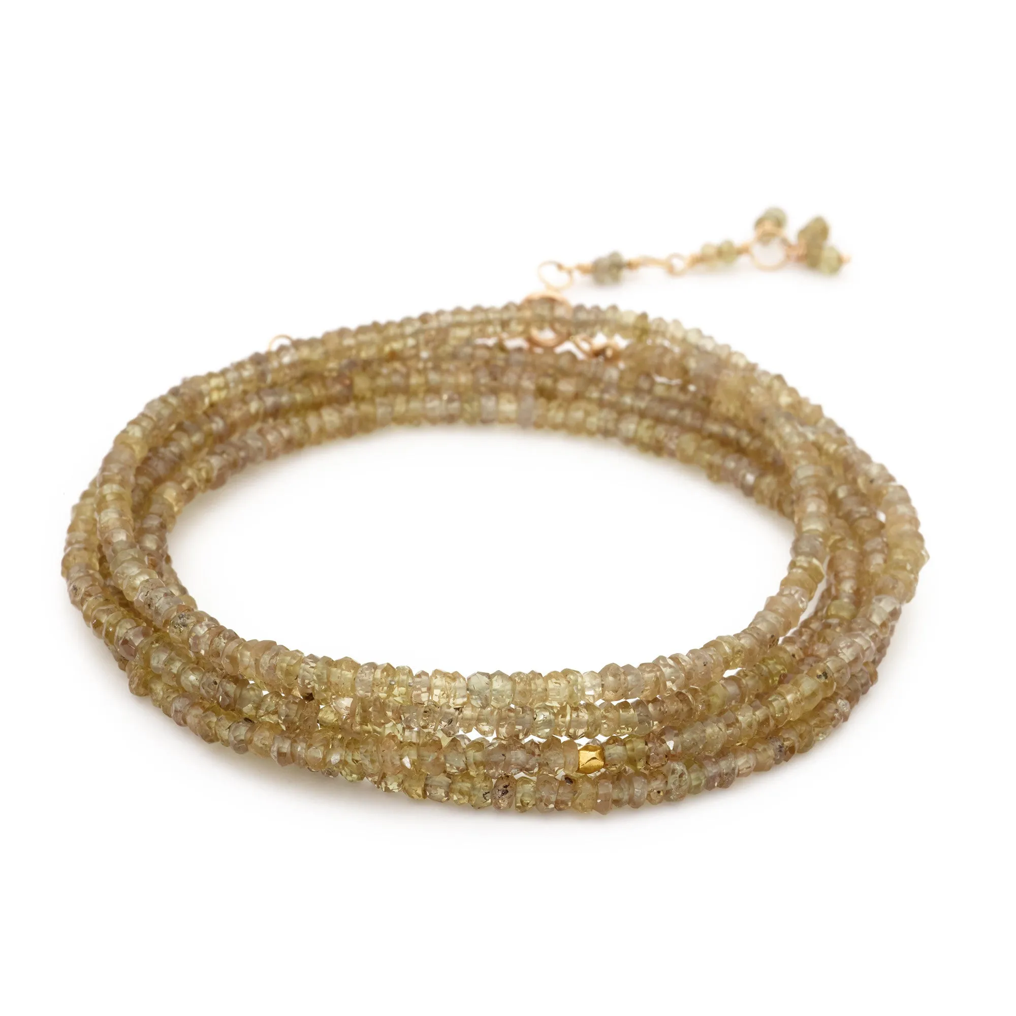 Champagne Garnet Wrap Bracelet