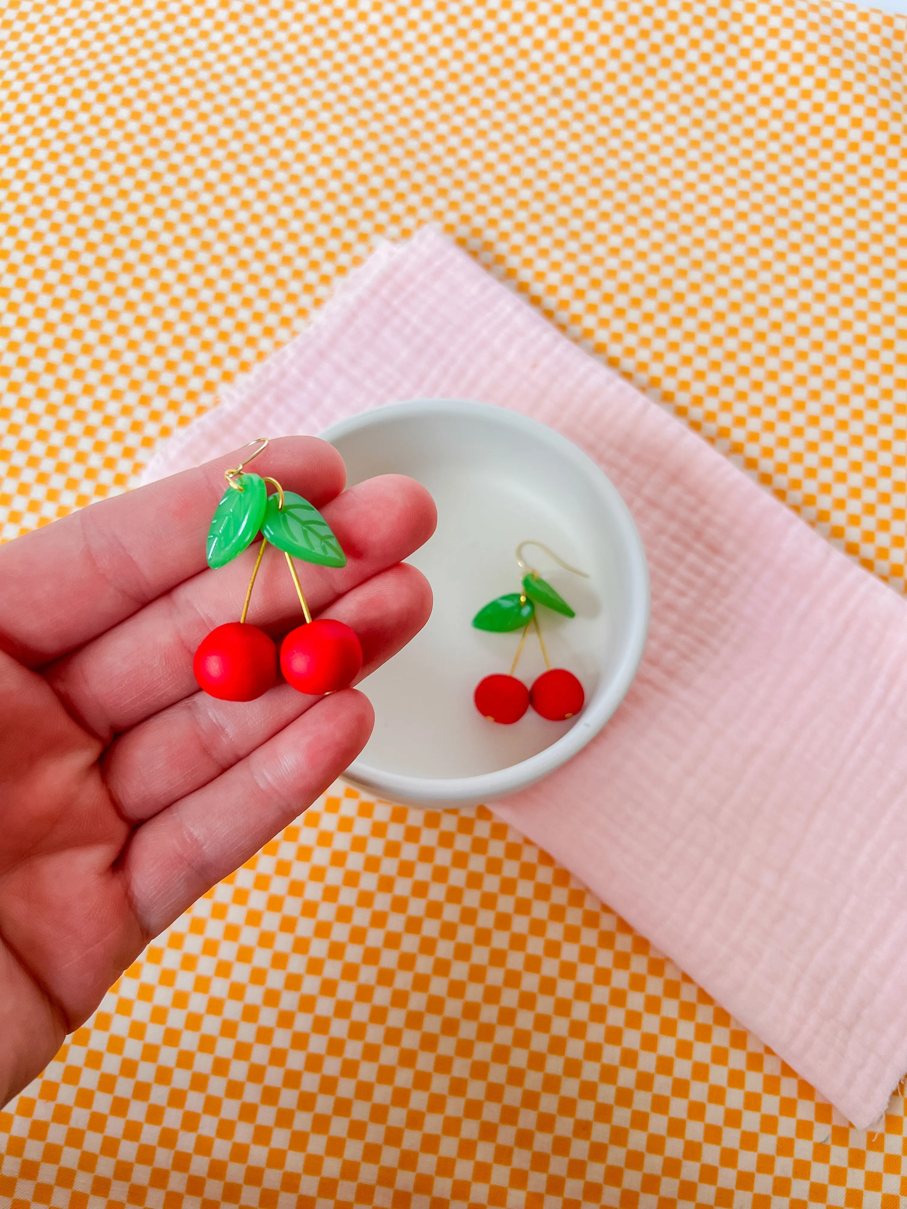 Cherry | Clay Earrings