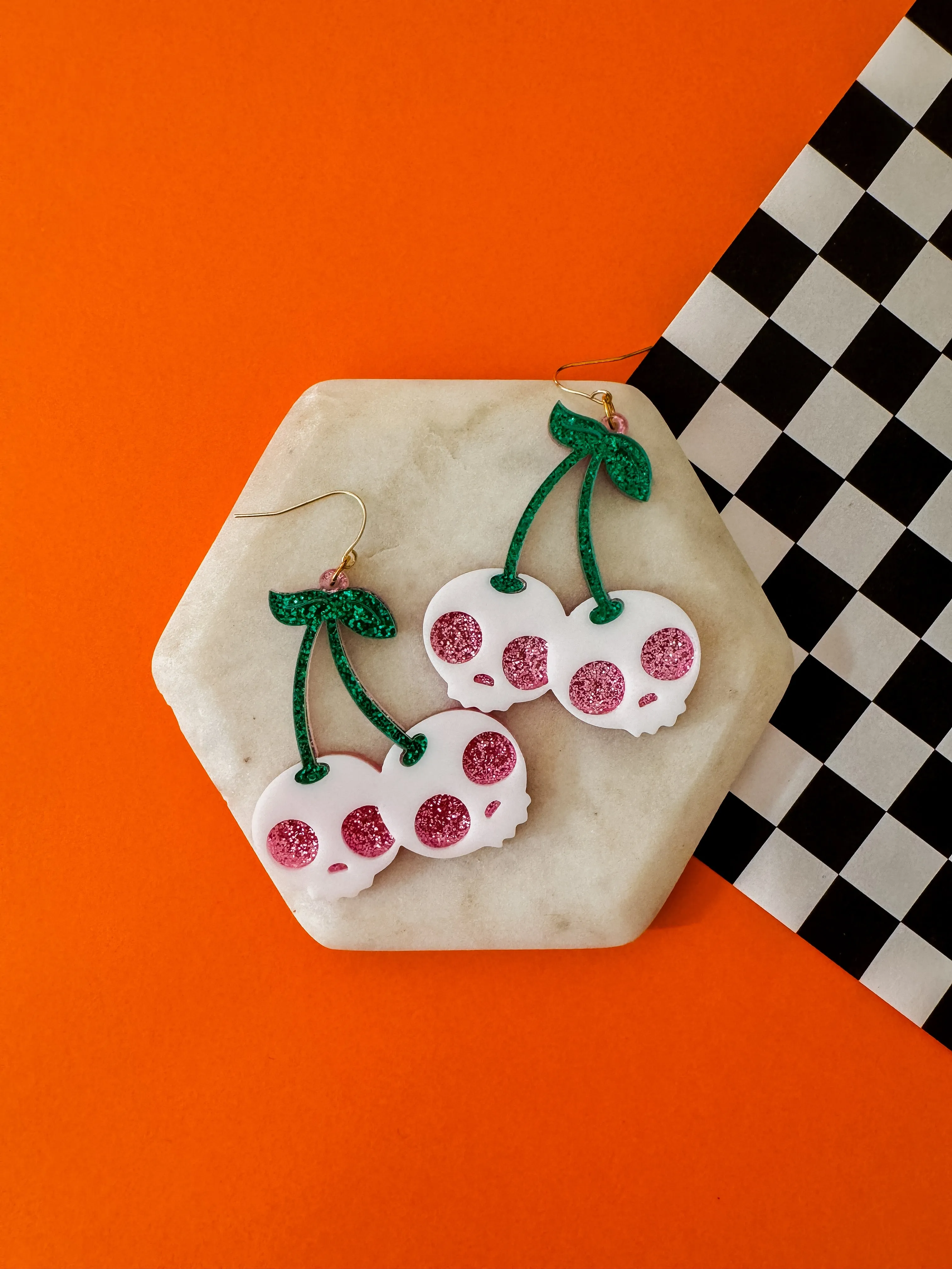 Cherry Pie Skulls | Clay Earrings