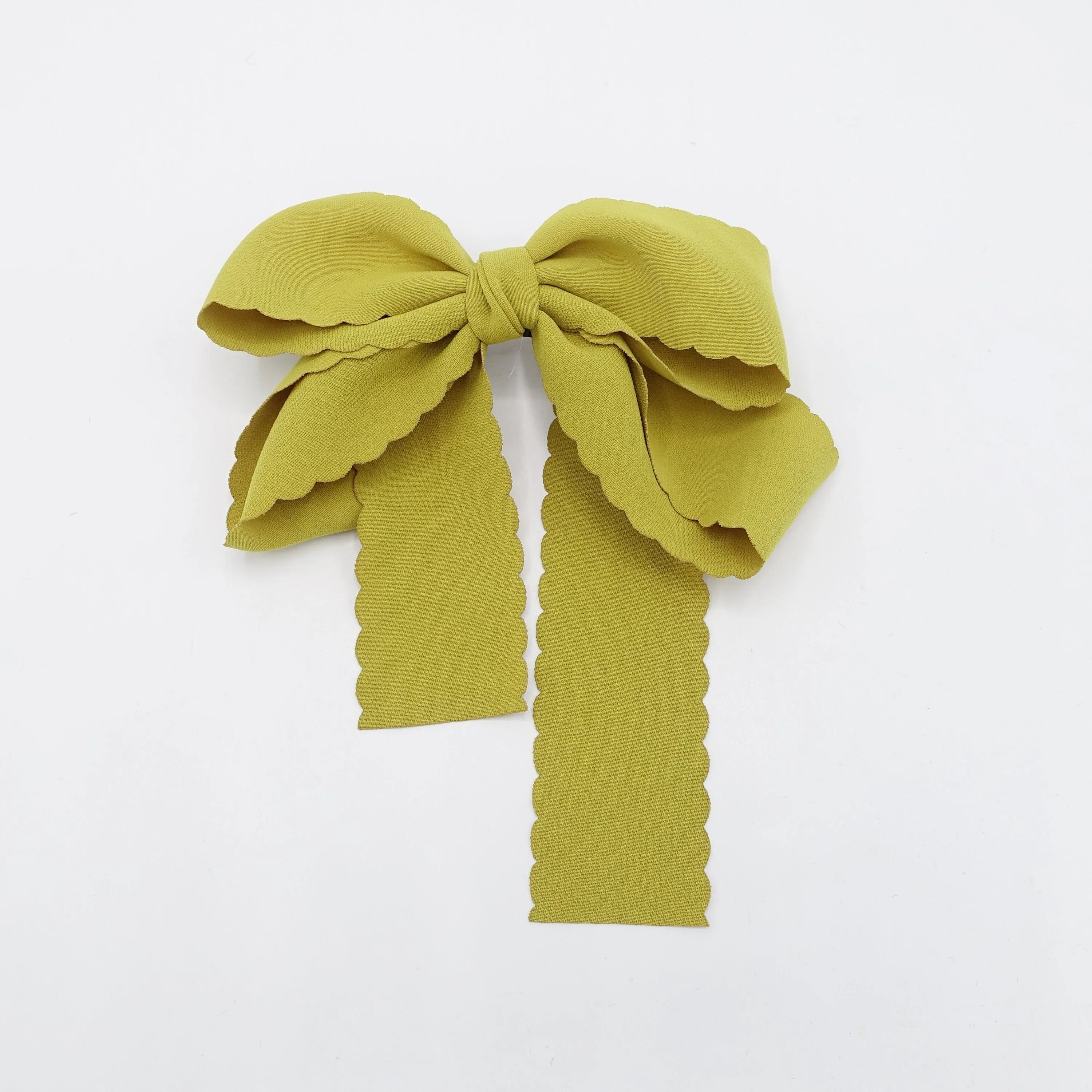 chiffon wave half tail hair bow for women