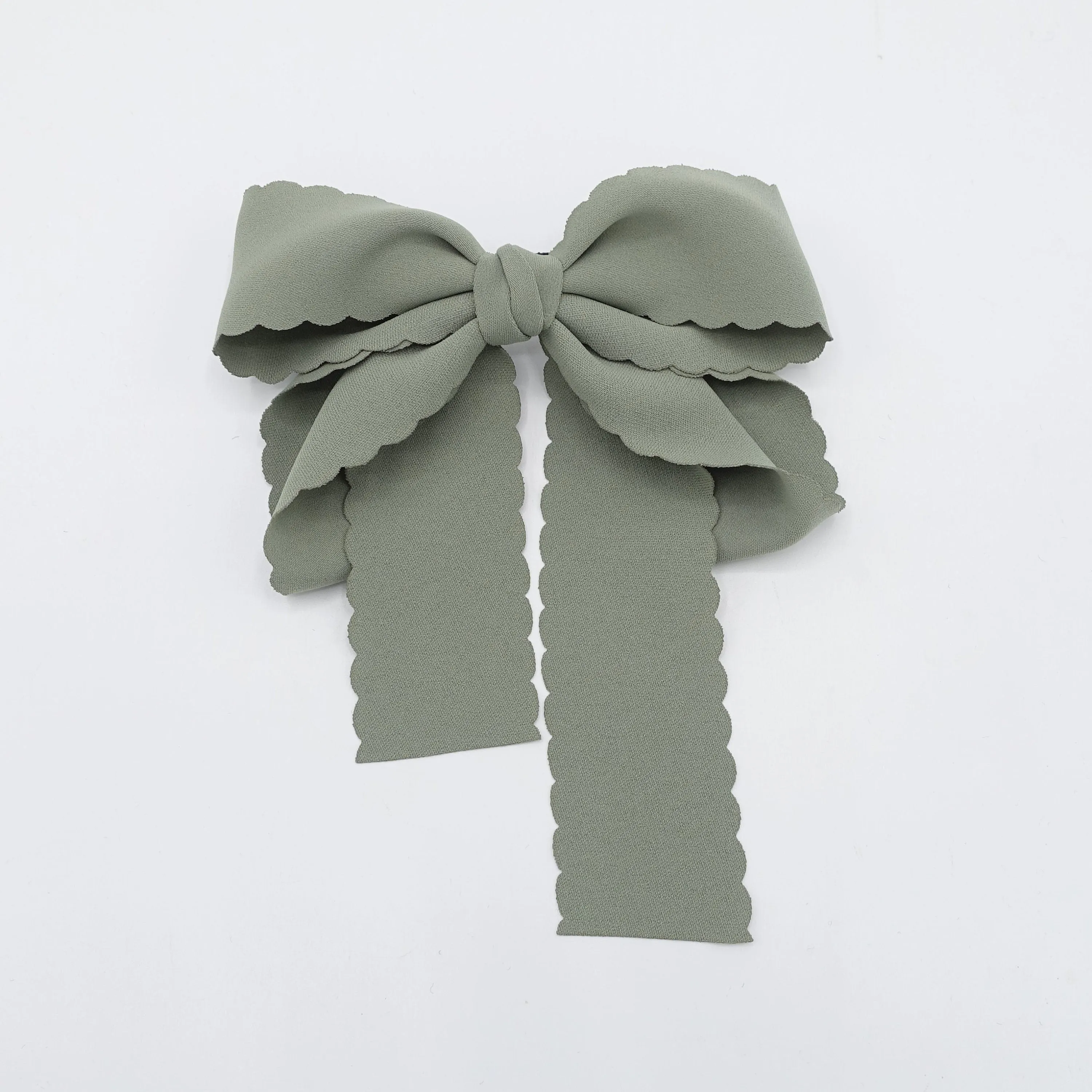 chiffon wave half tail hair bow for women