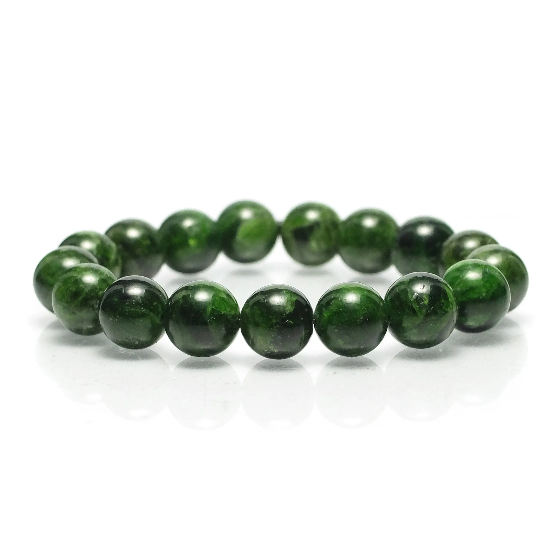 Chromium Diopside Stretch Bracelet 12mm