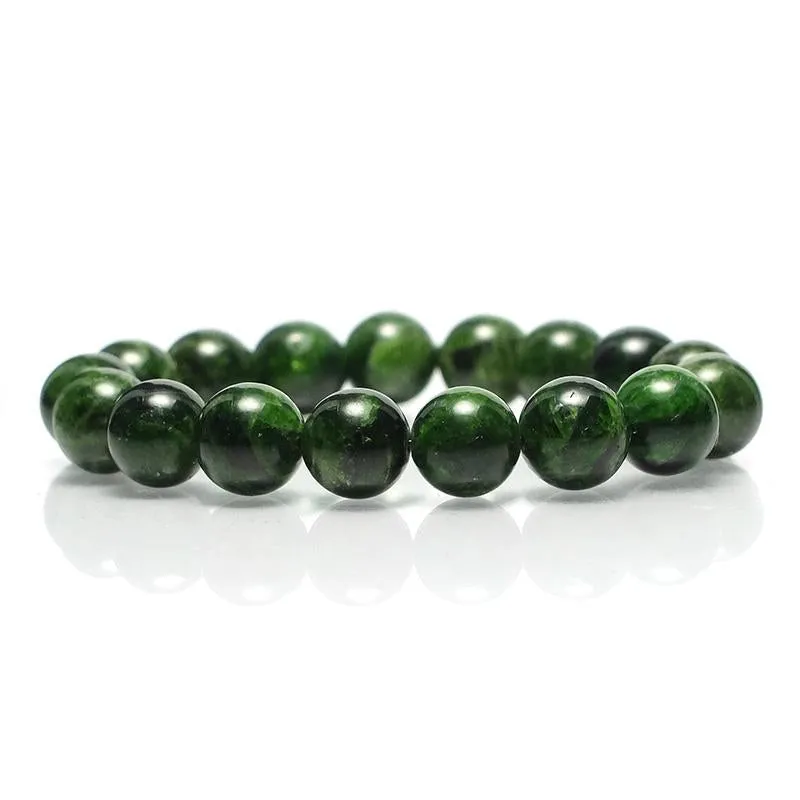 Chromium Diopside Stretch Bracelet 12mm