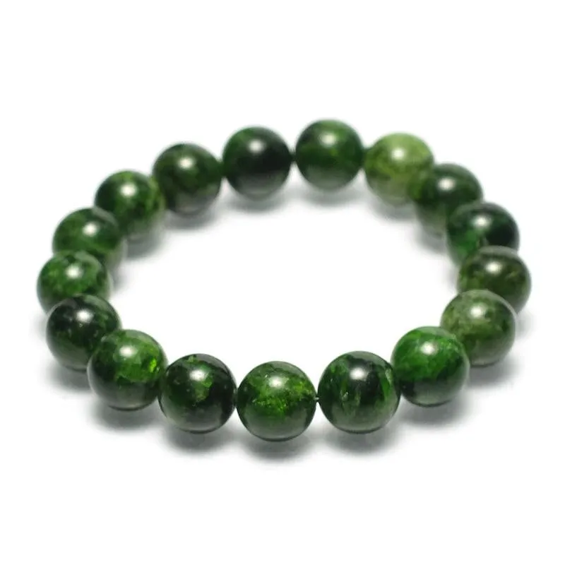 Chromium Diopside Stretch Bracelet 12mm