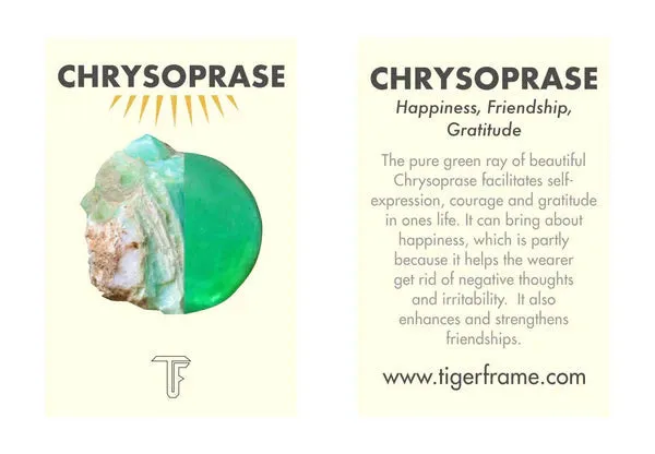 CHRYSOPRASE CRYSTAL BRACELET - MINT - SILVER