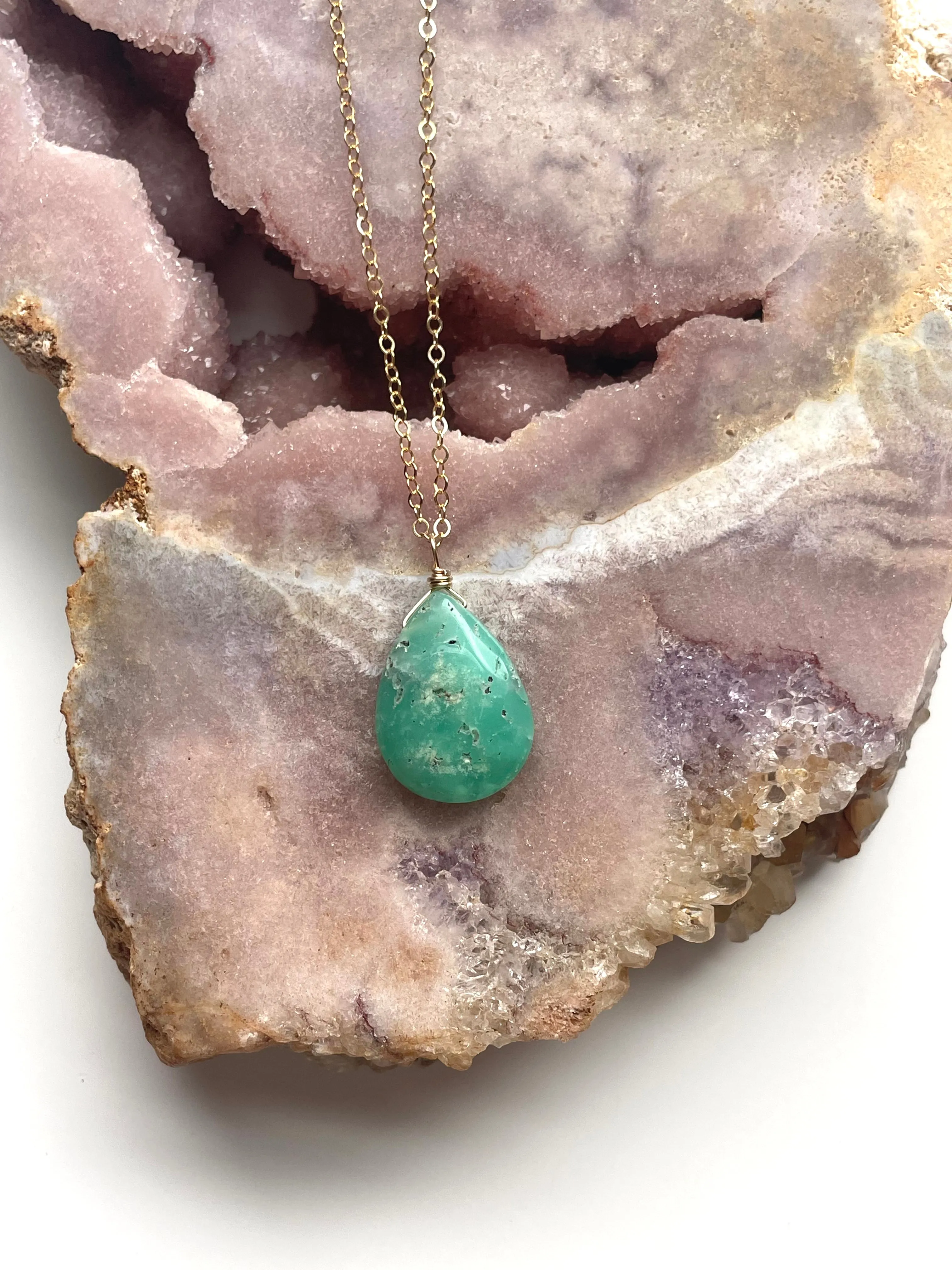 Chrysoprase Pendant Necklace