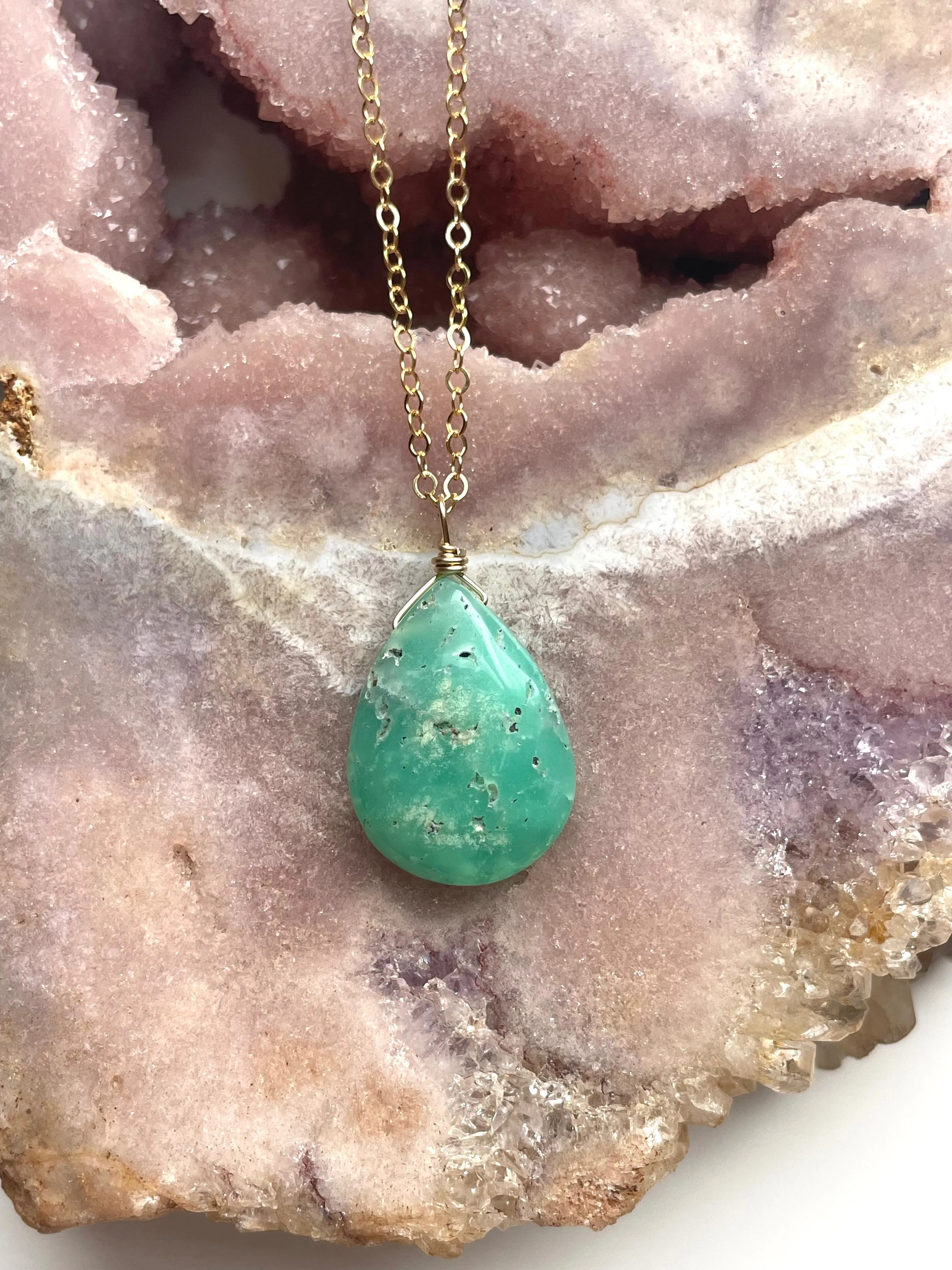 Chrysoprase Pendant Necklace