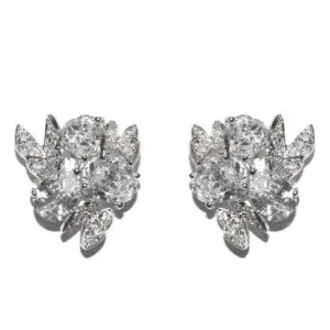 Cilla Vintage CZ Cluster Stud Earrings