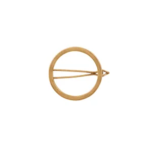 Circle Barrette in Bronze