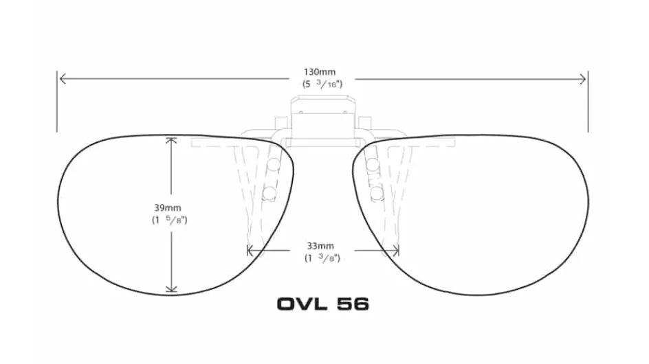 Cocoons Flip-Ups Oval 56 Polarised Amber