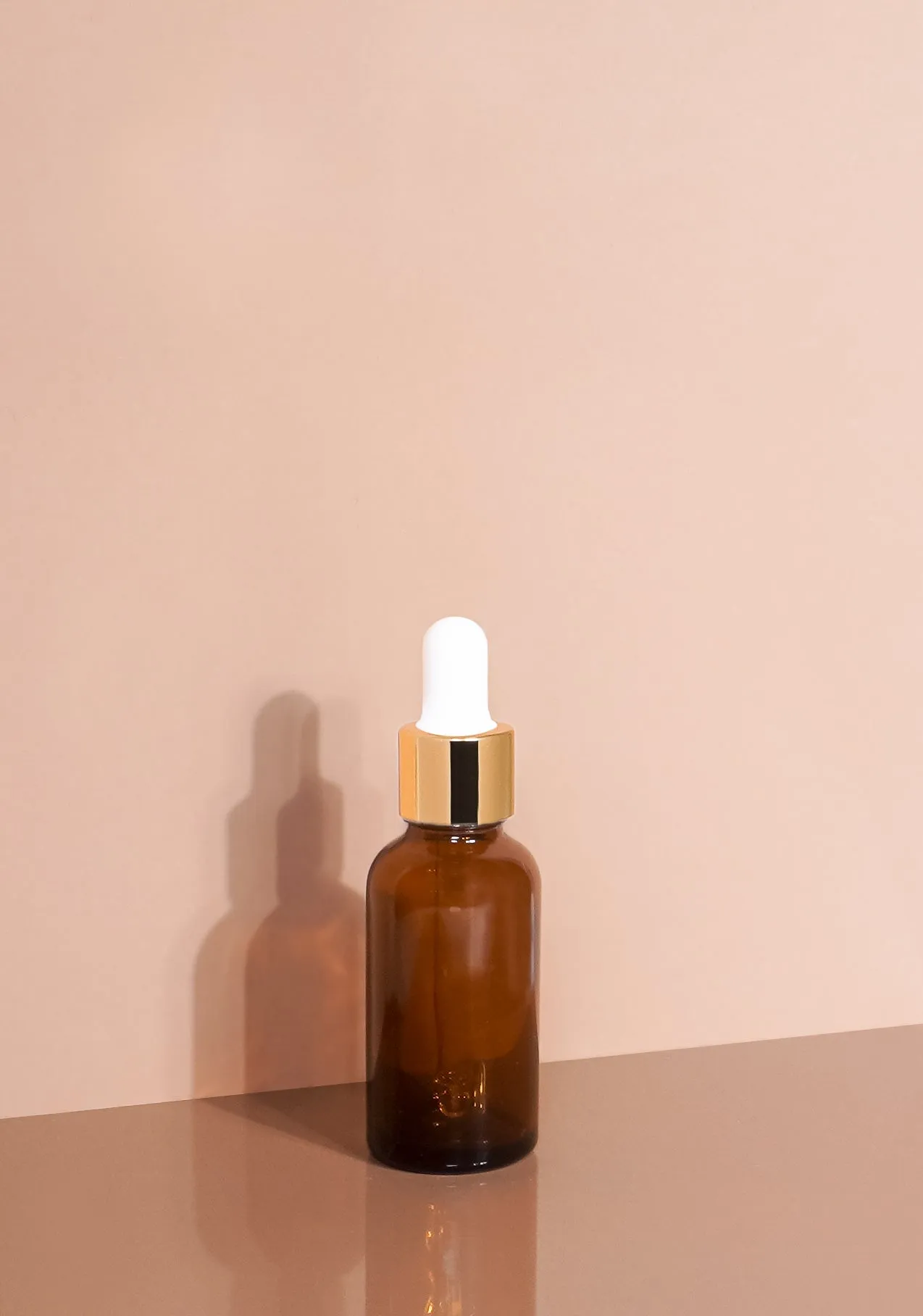 Cole Glass Bottle | Amber | White Rubber Dropper