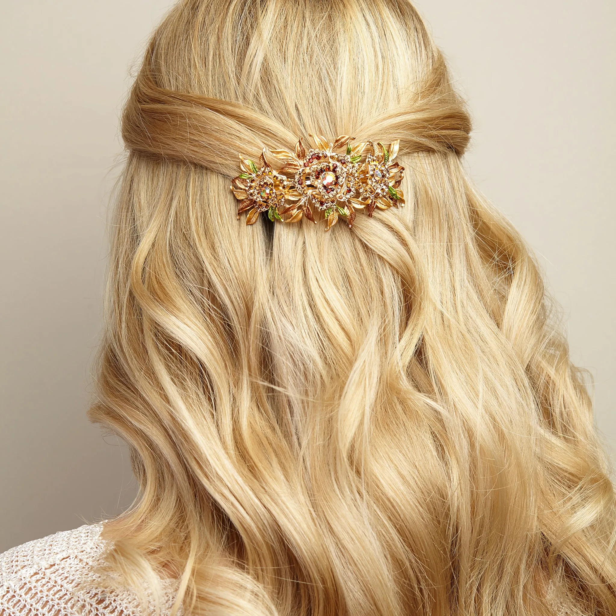 Crystal Hair Clip Large Rose - Featured in The Lady Magazine