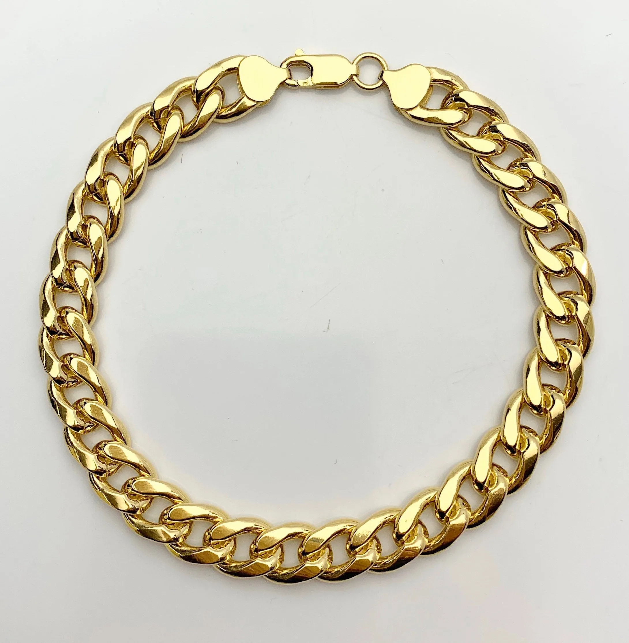 Curb Chain Bracelet 14k Gold Filled 9.8mm