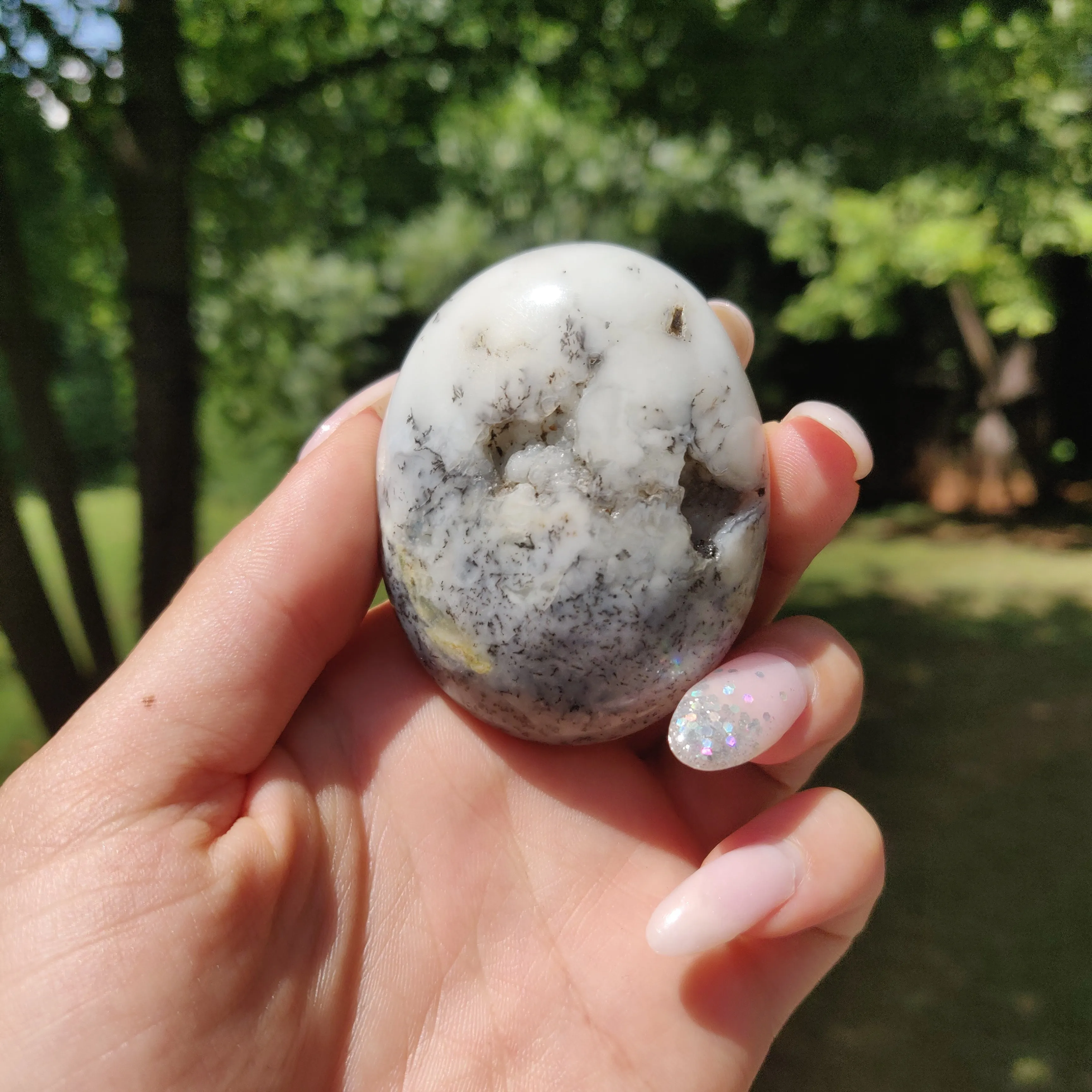 Dendritic Opal Palm Stone (#26)