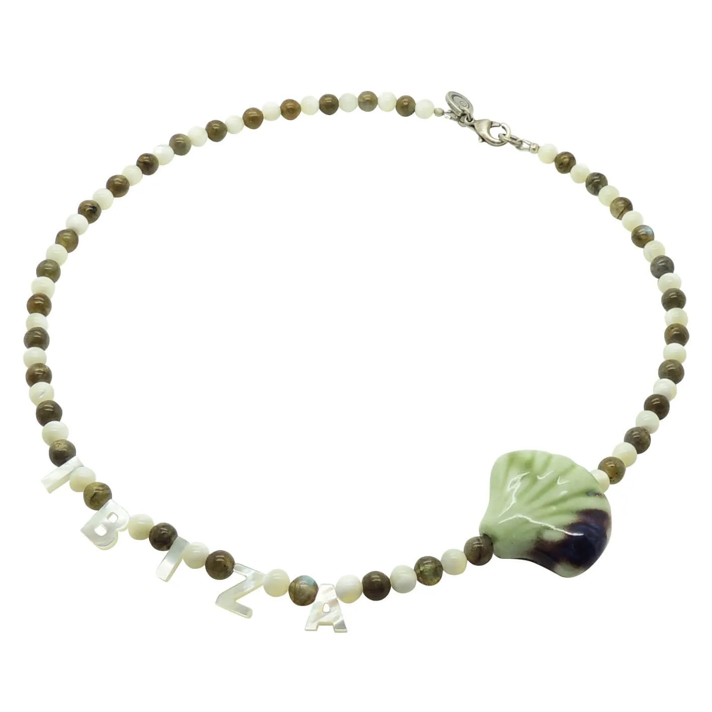 Destination: Ibiza Mother of Pearl Shell Gemstone Bead Necklace