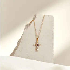 Diamond cross Necklace - 14K/ 18K Gold