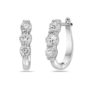 Diamond Huggie Earrings