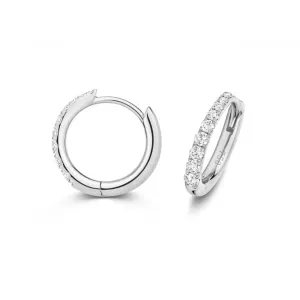 Diamond Jewellery 18ct White Gold Diamond Hoop Earrings EDQ362W