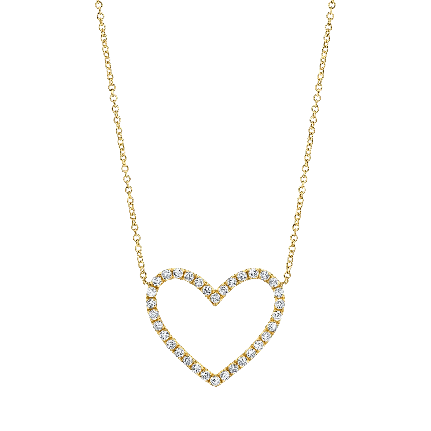 Diamond Open Heart Necklace