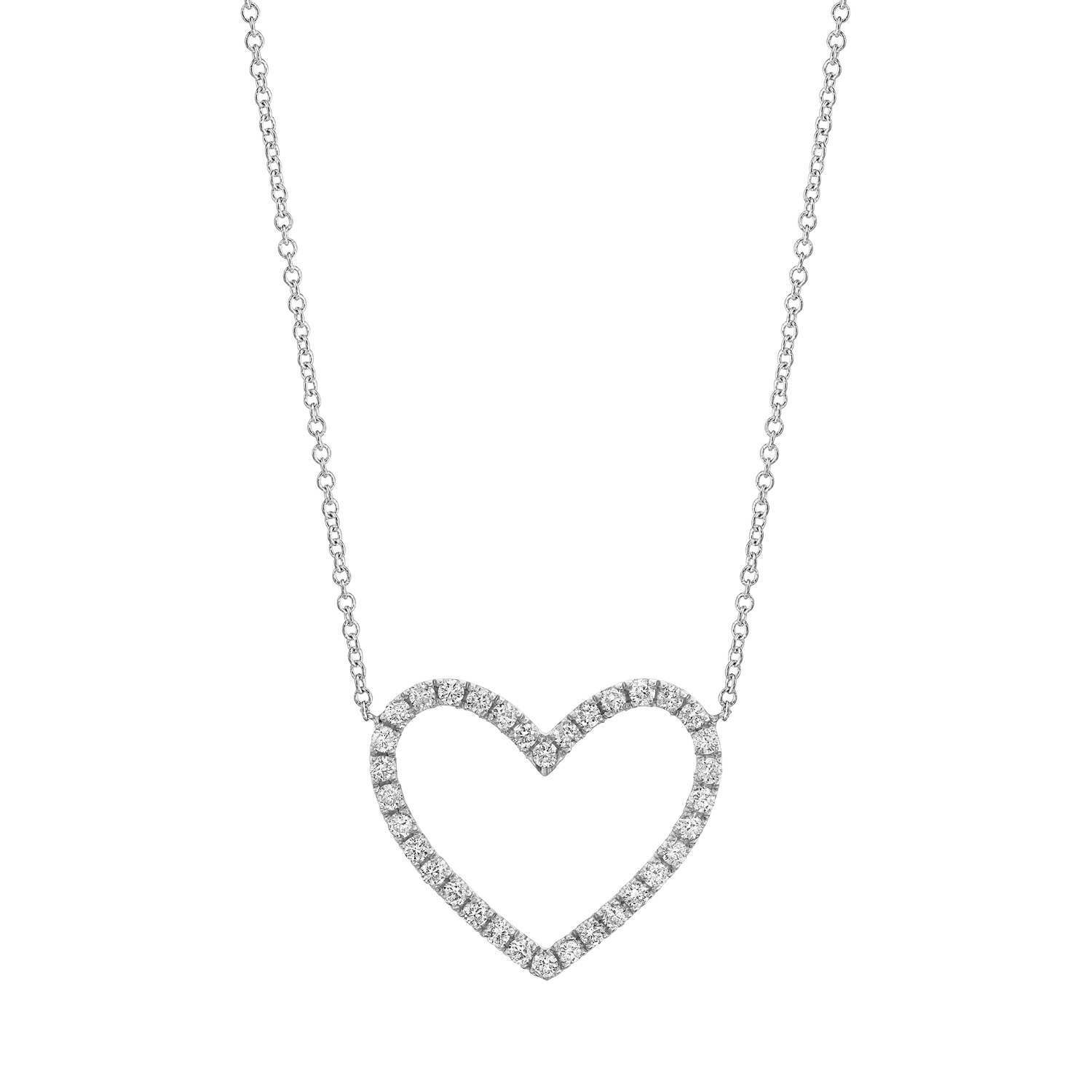 Diamond Open Heart Necklace