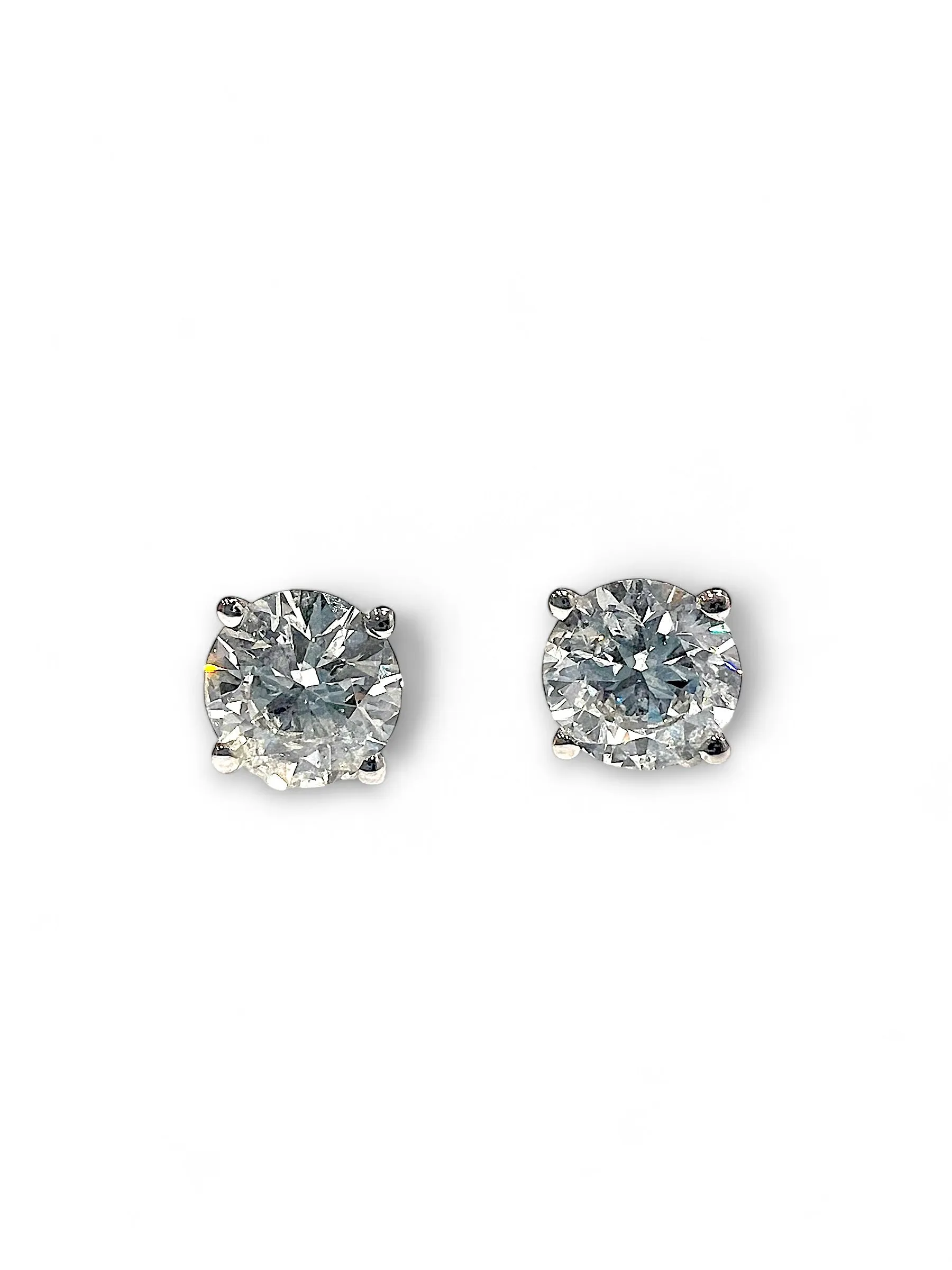 diamond studs 2.03 ctw