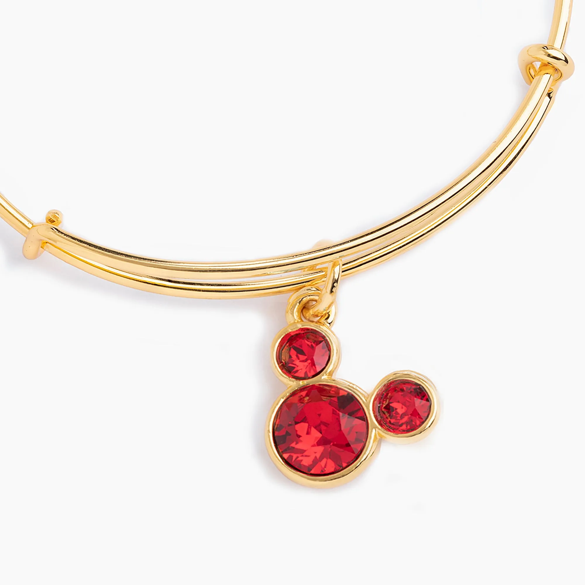 Disney® Mickey Mouse Charm Bangle, Ruby Crystal