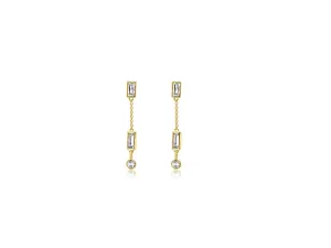 Double Champagne & White Diamond Earrings