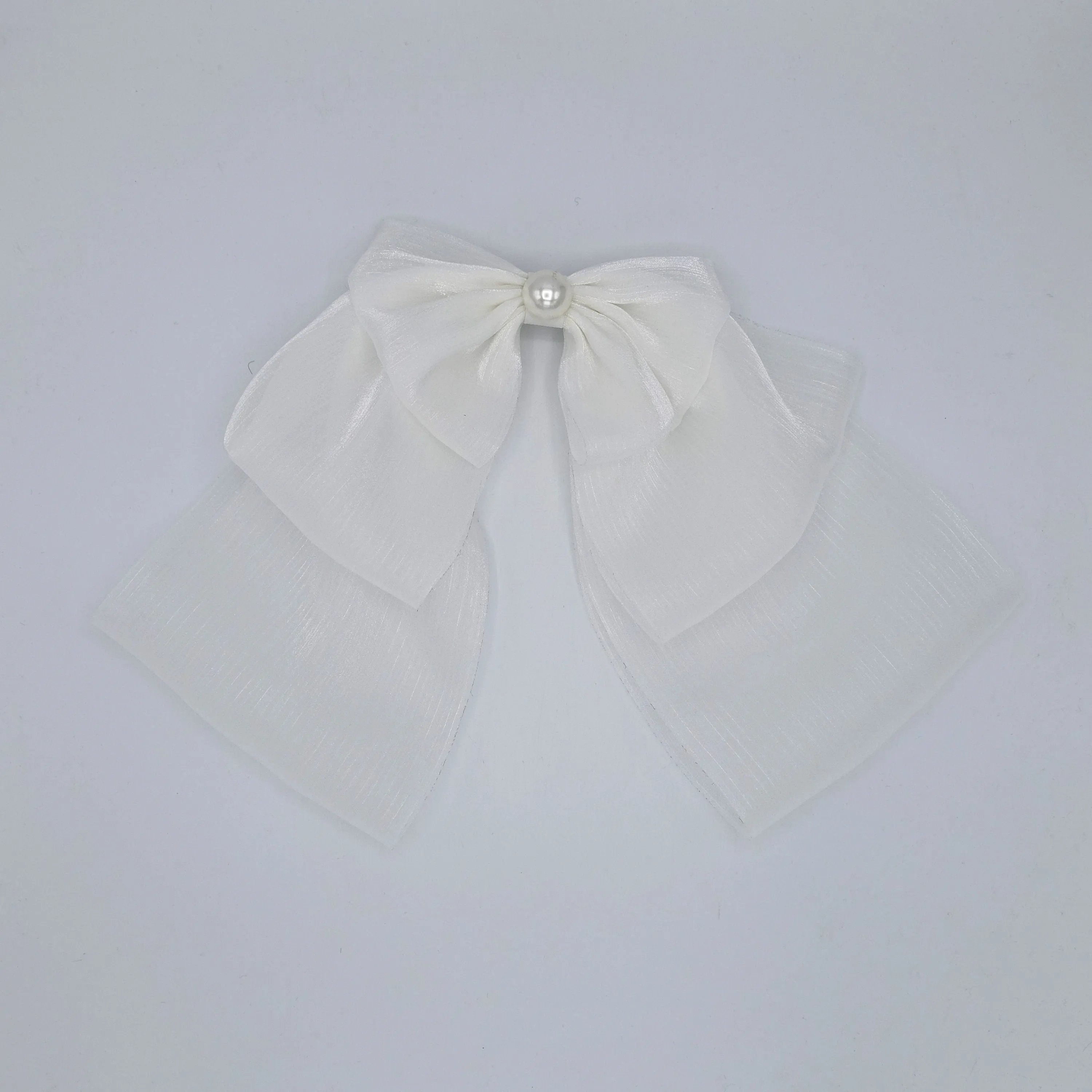 double layered organza hair bow large hair accessory for women