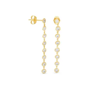 Drop Down Diamond Earrings