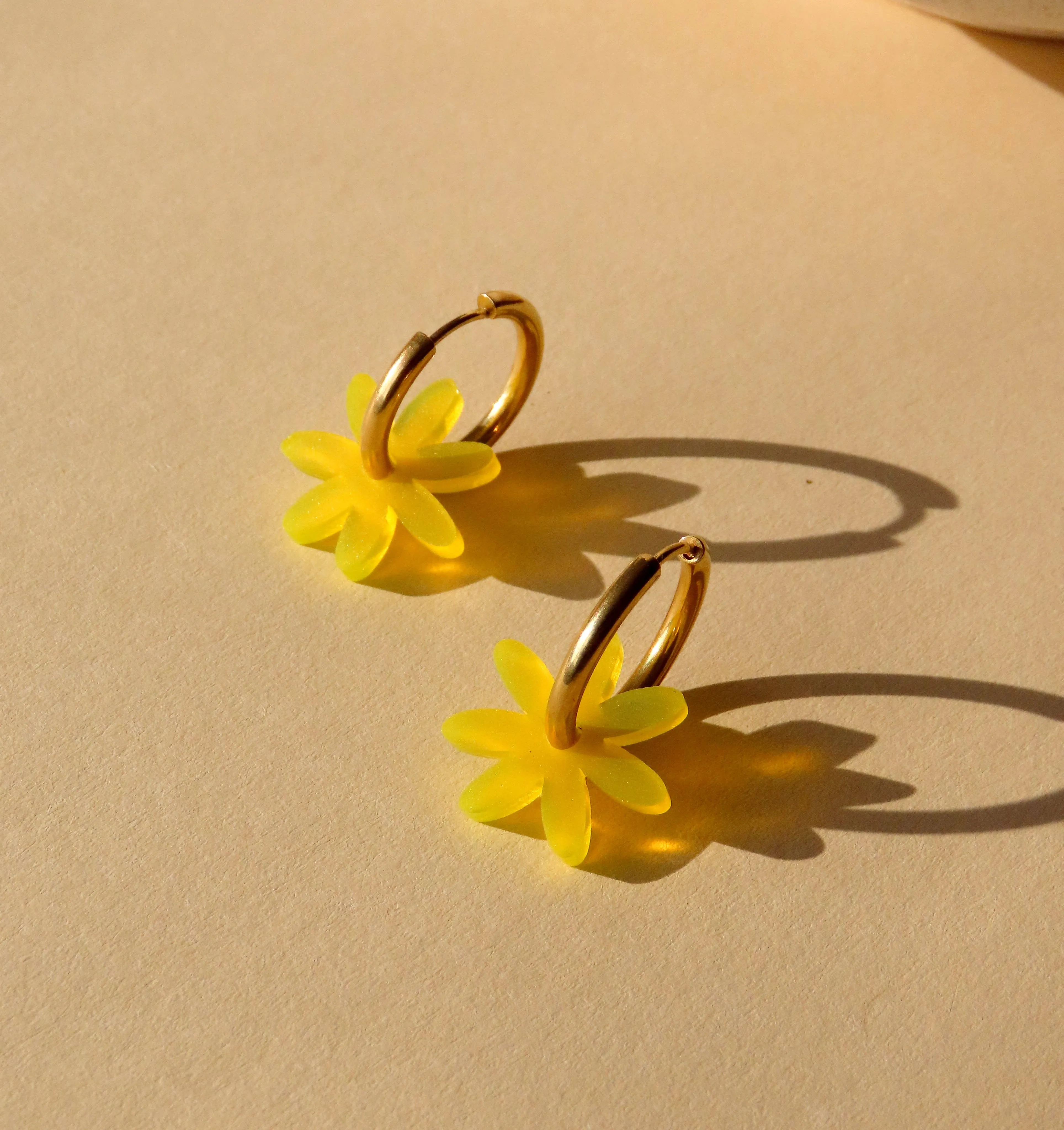 Earrings - Yellow Margarite