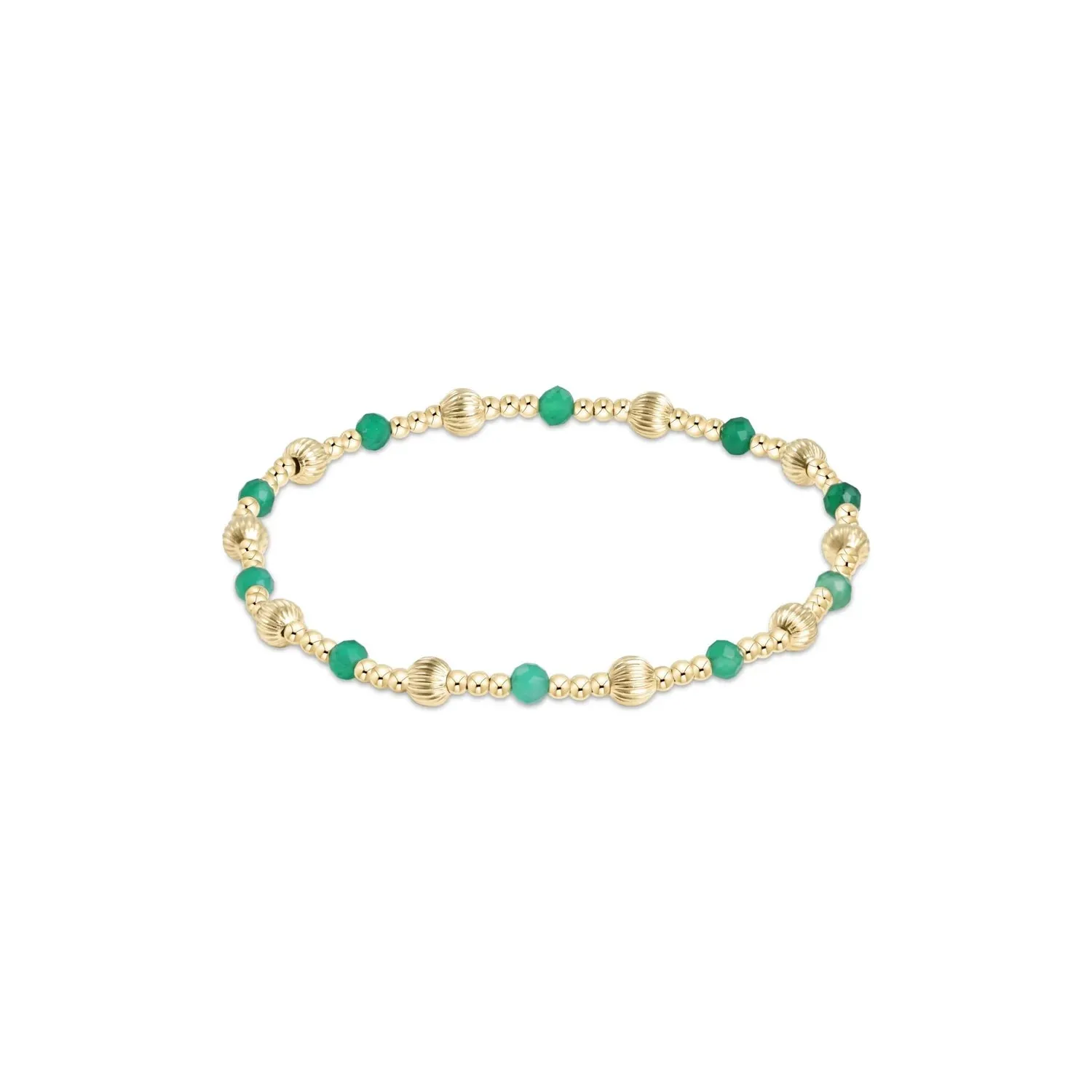 Enewton Dignity Sincerity Pattern 4mm Bead Bracelet- Green Onyx