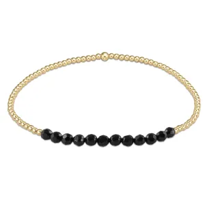 Enewton Gold Bliss 2mm Bead Bracelet - Faceted Onyx