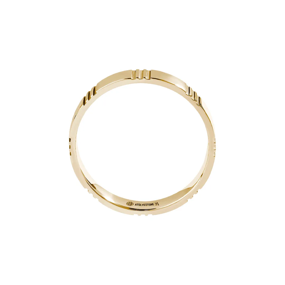 Etched Band Ring in Gold