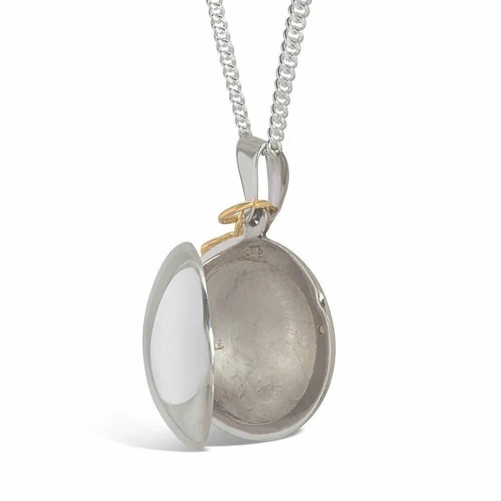 Feather Locket | Silver