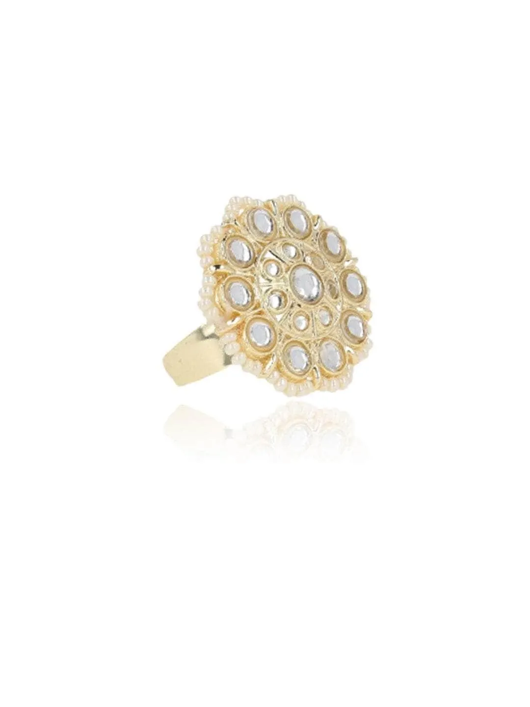 Floral Kundan Ring