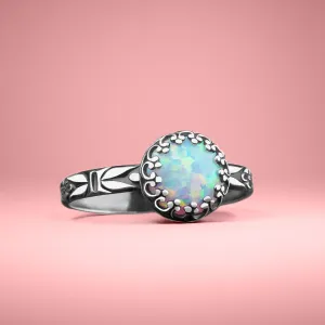 Floral Opal Ring