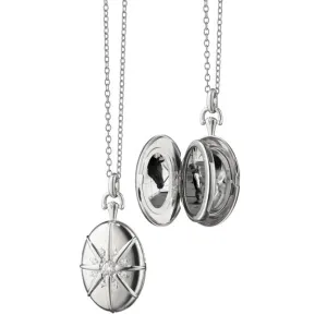 Four Image "Midi" Sterling Silver Star Burst Locket