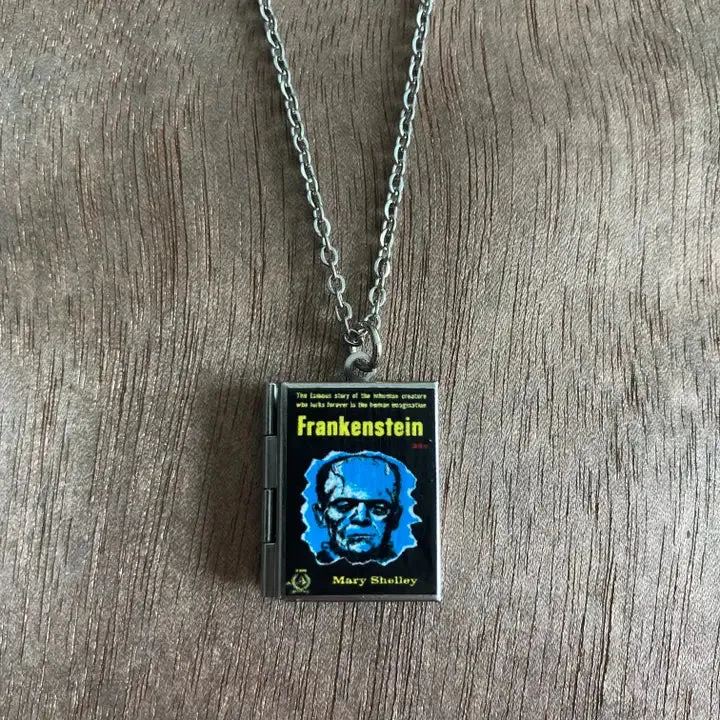 Frankenstein Book Locket Necklace by Marshall and Rose