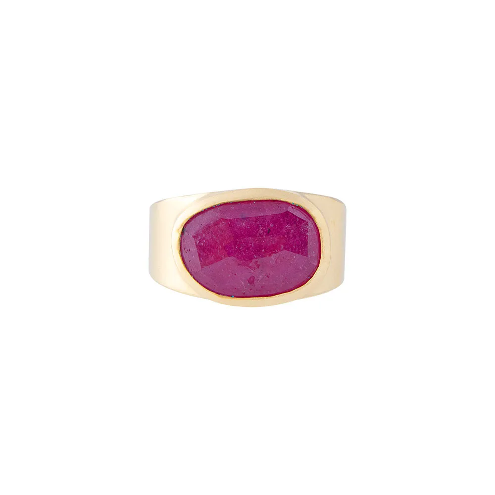 FREE-FORM RUBY COCKTAIL RING