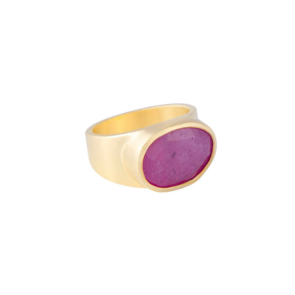 FREE-FORM RUBY COCKTAIL RING