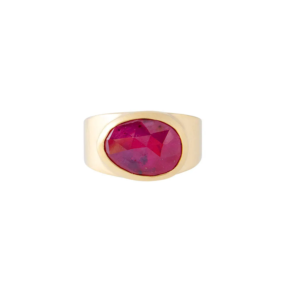 FREE-FORM RUBY COCKTAIL RING