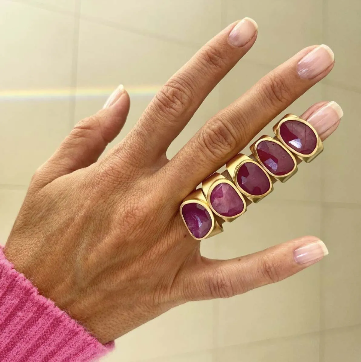 FREE-FORM RUBY COCKTAIL RING