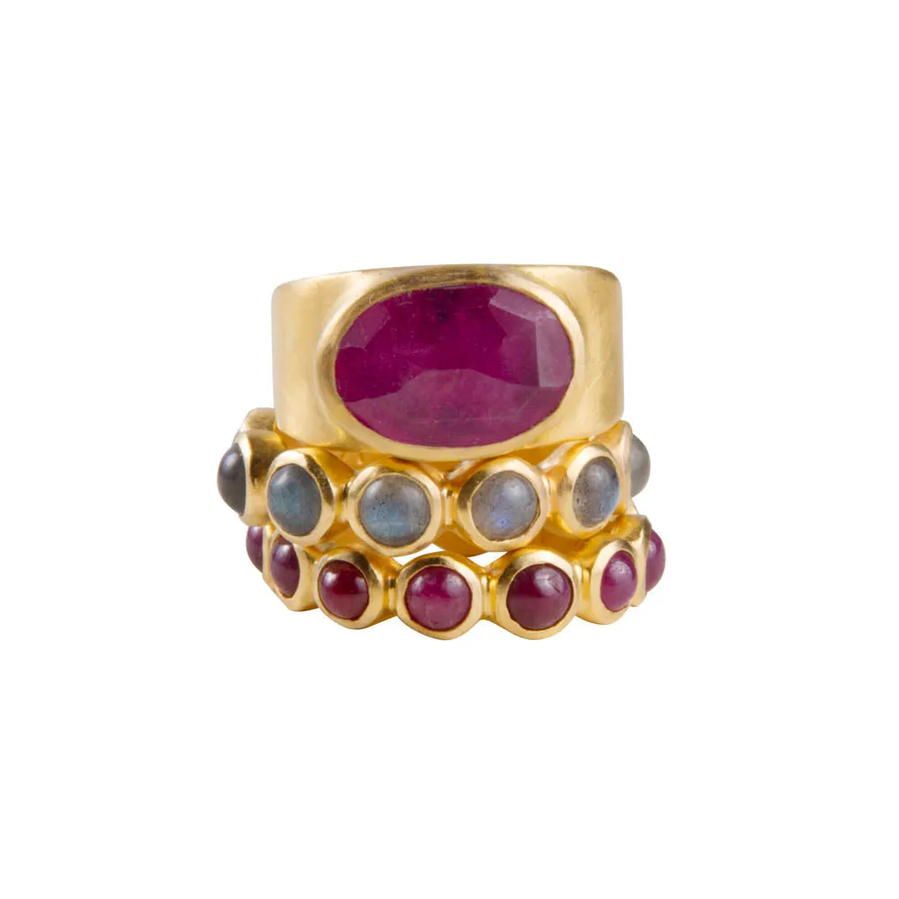 FREE-FORM RUBY COCKTAIL RING